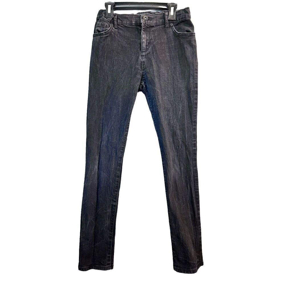 Place Girl's Super Skinny Adjustable Waist Black Slim Jeans Size 14